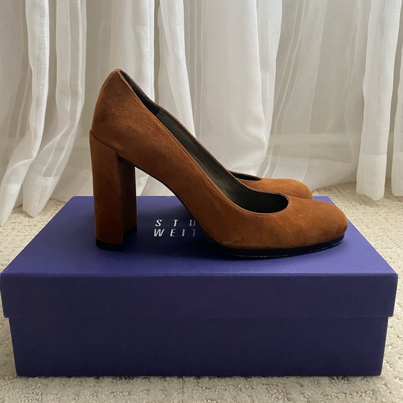 Stuart Weitzman • Suede Block Heels - Picture 2 of 7